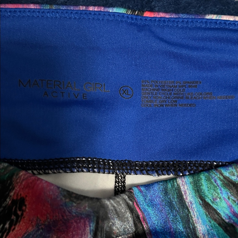 Material Girl Multicolor Swirl Leggings Sz XL - Picture 4 of 4